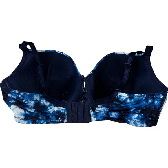 Torrid Tie Dye Blue 40DD Underwire Supportive Full Coverage T-Shirt Bra - Picture 2 of 5